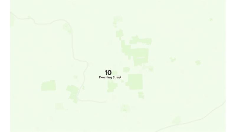 Map showing 10 Downing Street location