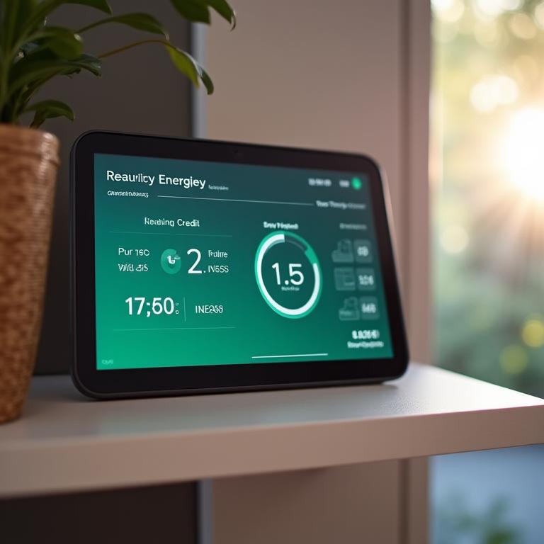 In-home display showing real-time energy usage data