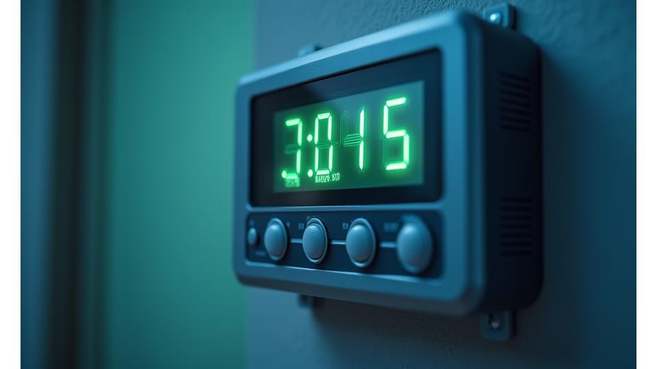 Close-up of a digital smart meter display